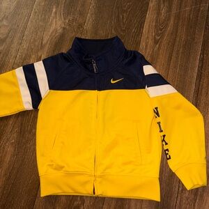 Nike Navy and Yellow Track Jacket